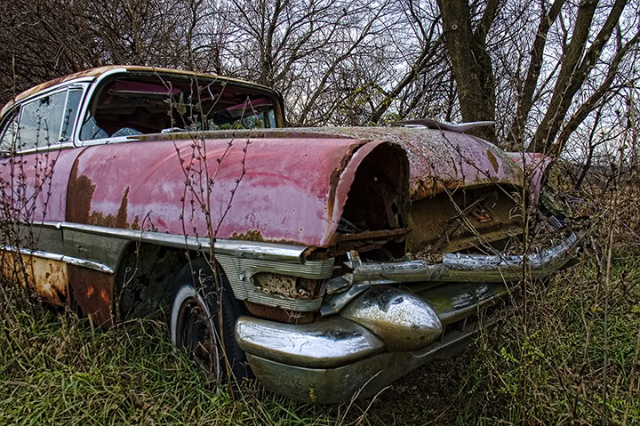 Pink Packard Front Quarter