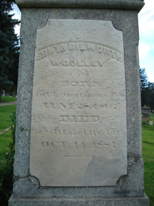 Edwin Woolley tombstone