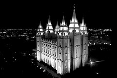 b&w temple